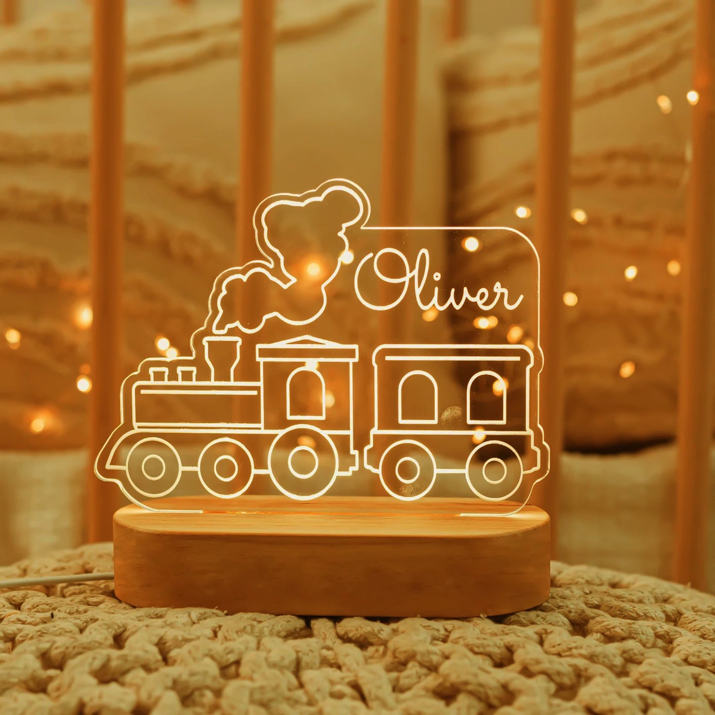 USB Night Light Personalized Name Lamp Nursery Newborn