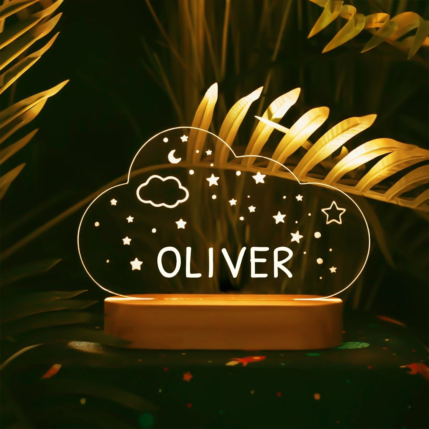 USB Night Light Personalized Name Lamp Nursery Newborn
