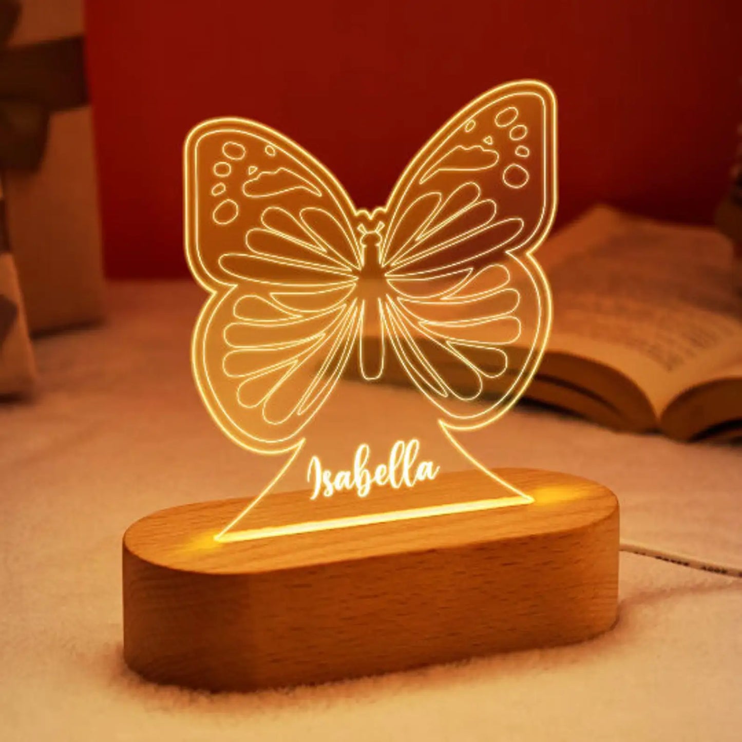 USB Night Light Personalized Name Lamp Nursery Newborn