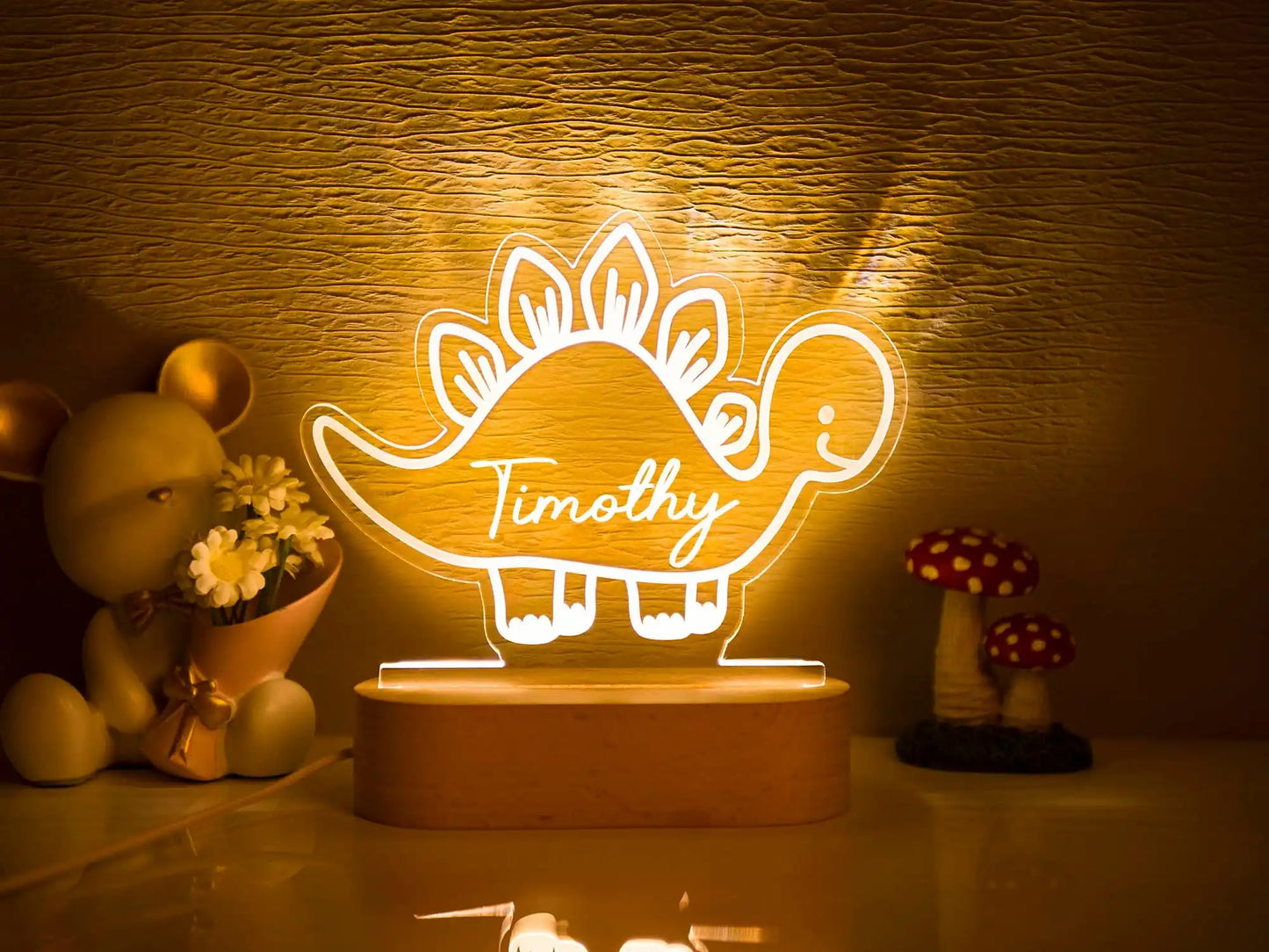 USB Night Light Personalized Name Lamp Nursery Newborn