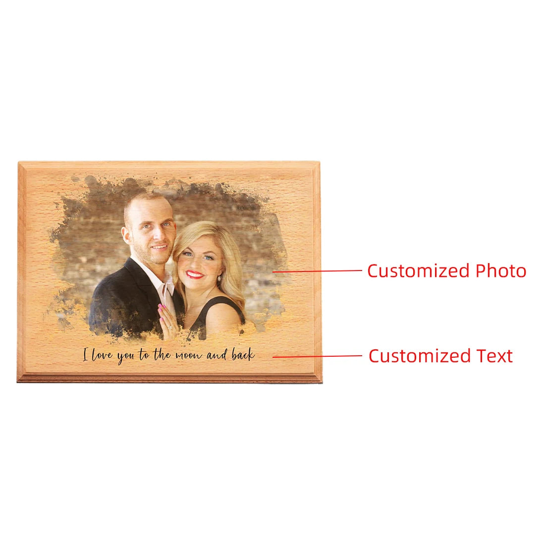 Custom Wooden Photo Frames Vintage Personalized Printed Photos