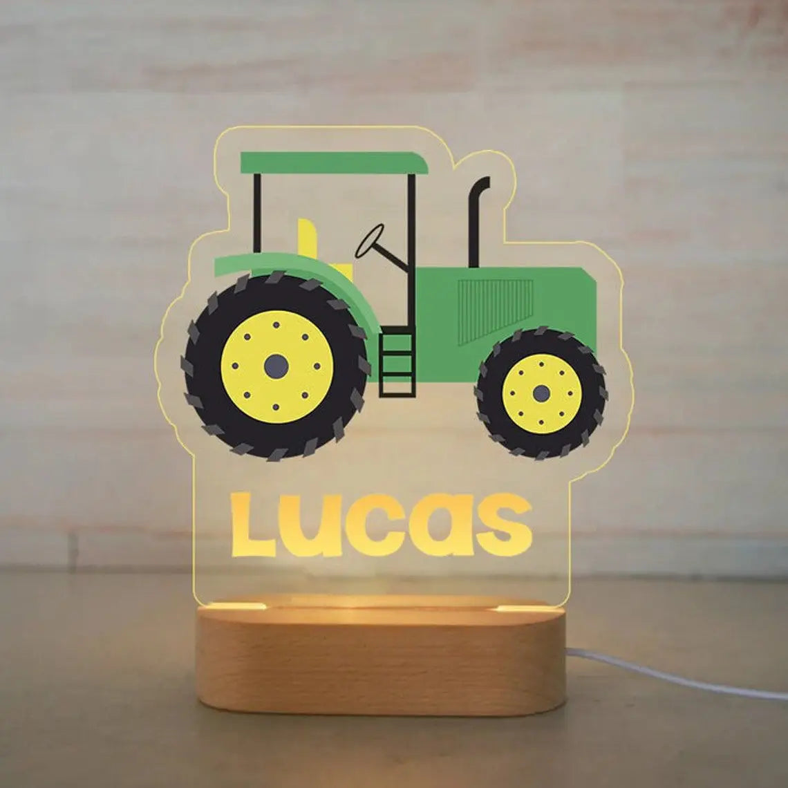 Personalized Children Animal Night Light Custom Name Acrylic Lamp