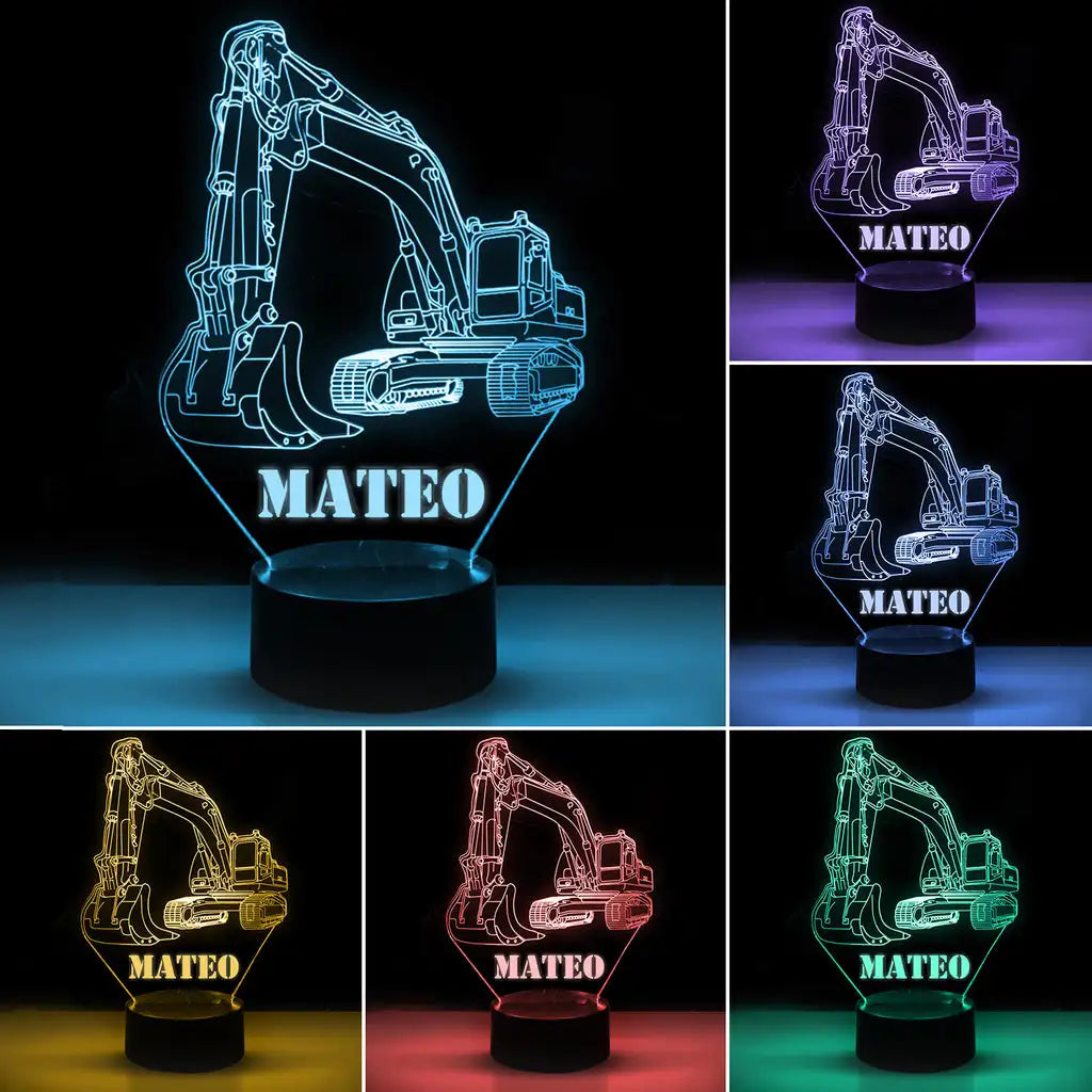 Personalized Car LED USB Night Light Custom Name Acrylic Lamp