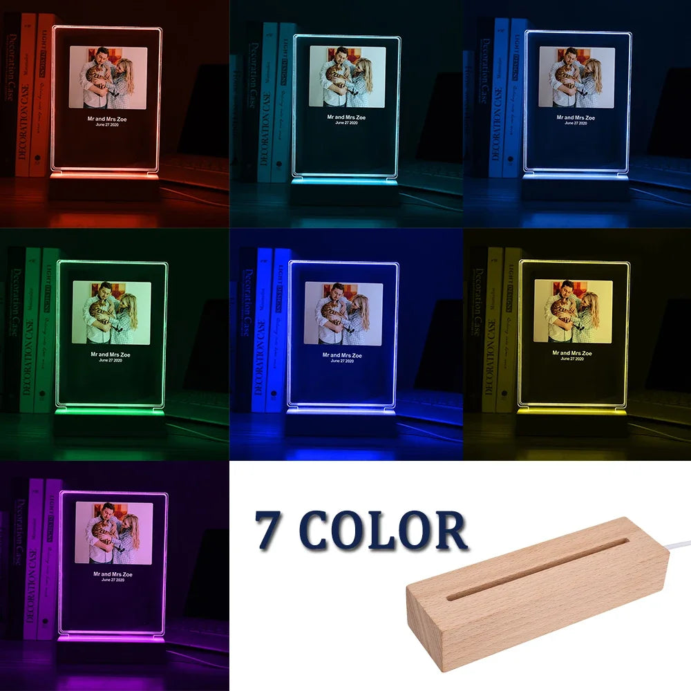 3D Night Light Custom Photo And Text