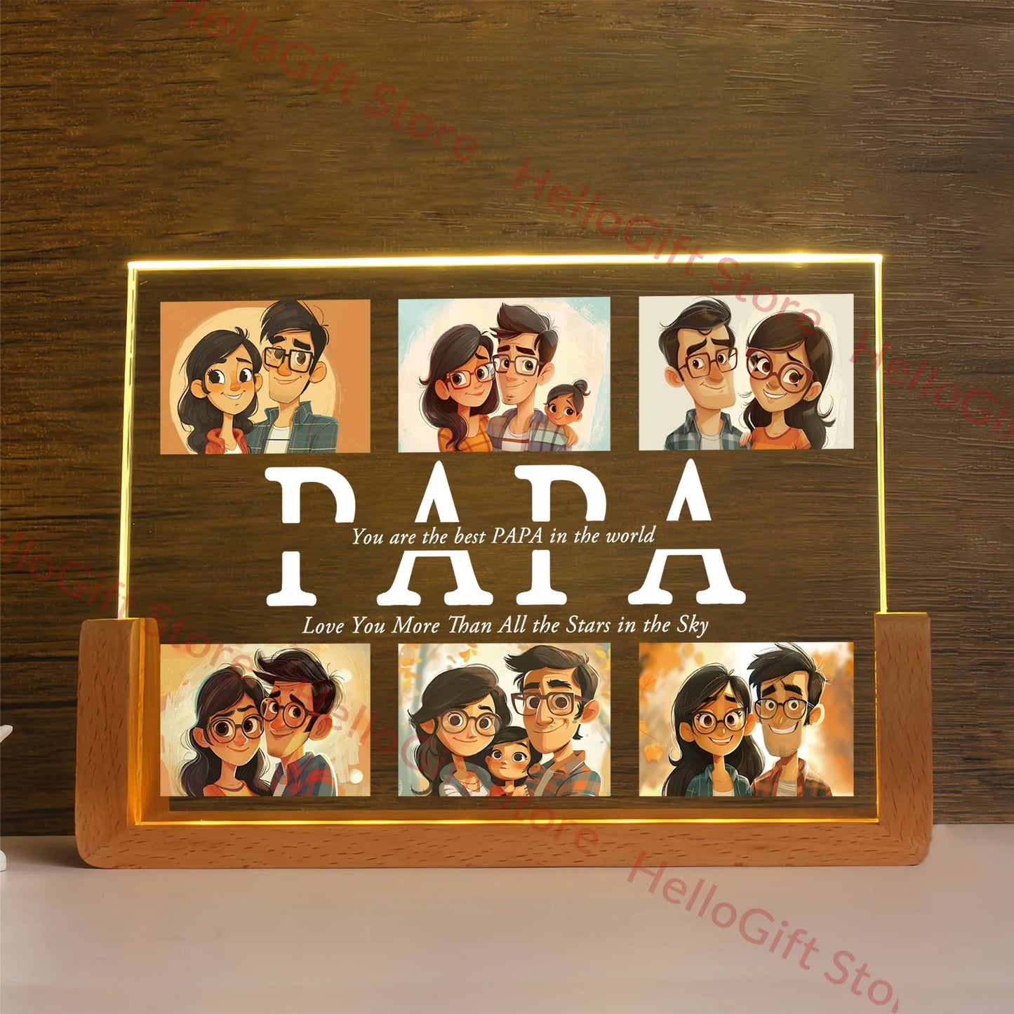 Personalized Custom Photo Text 3D Acrylic Lamp