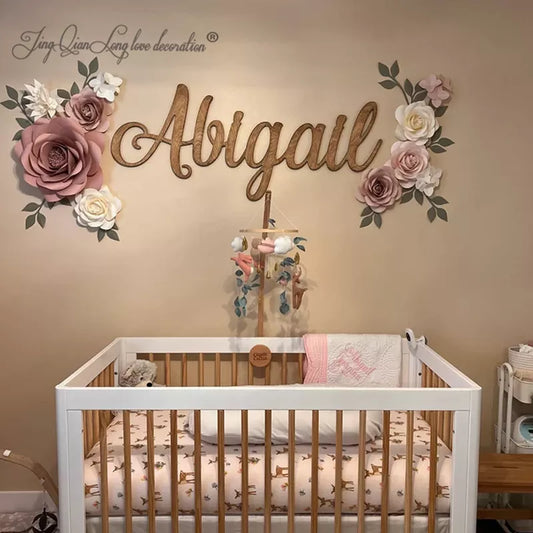 Wooden Custom Name Sign Personalized Nursery Wall Decor
