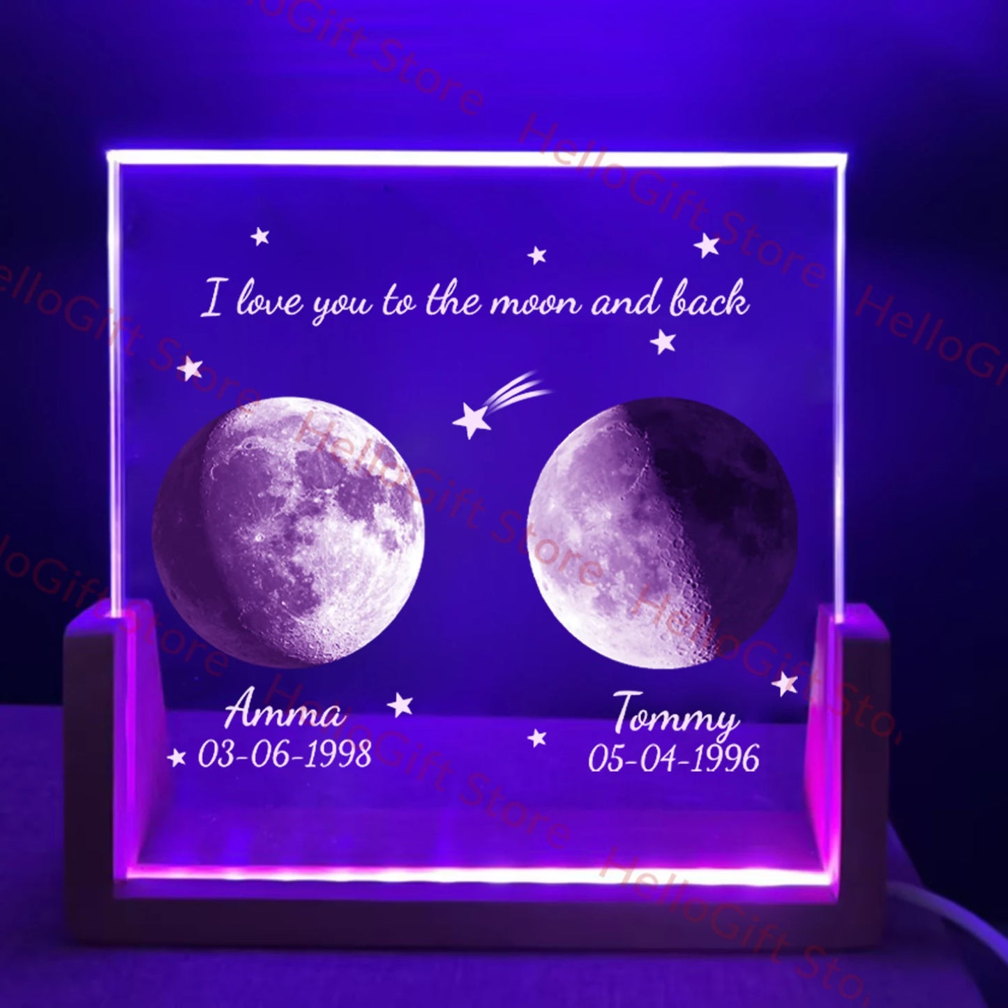 Custom Crystal Moon Lamp Personalized Souvenir Gift