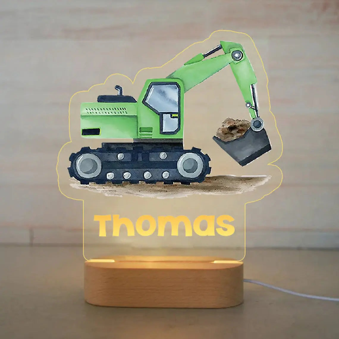 Personalized Children Animal Night Light Custom Name Acrylic Lamp