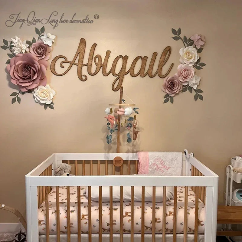 Wooden Custom Name Sign Personalized Nursery Wall Decor