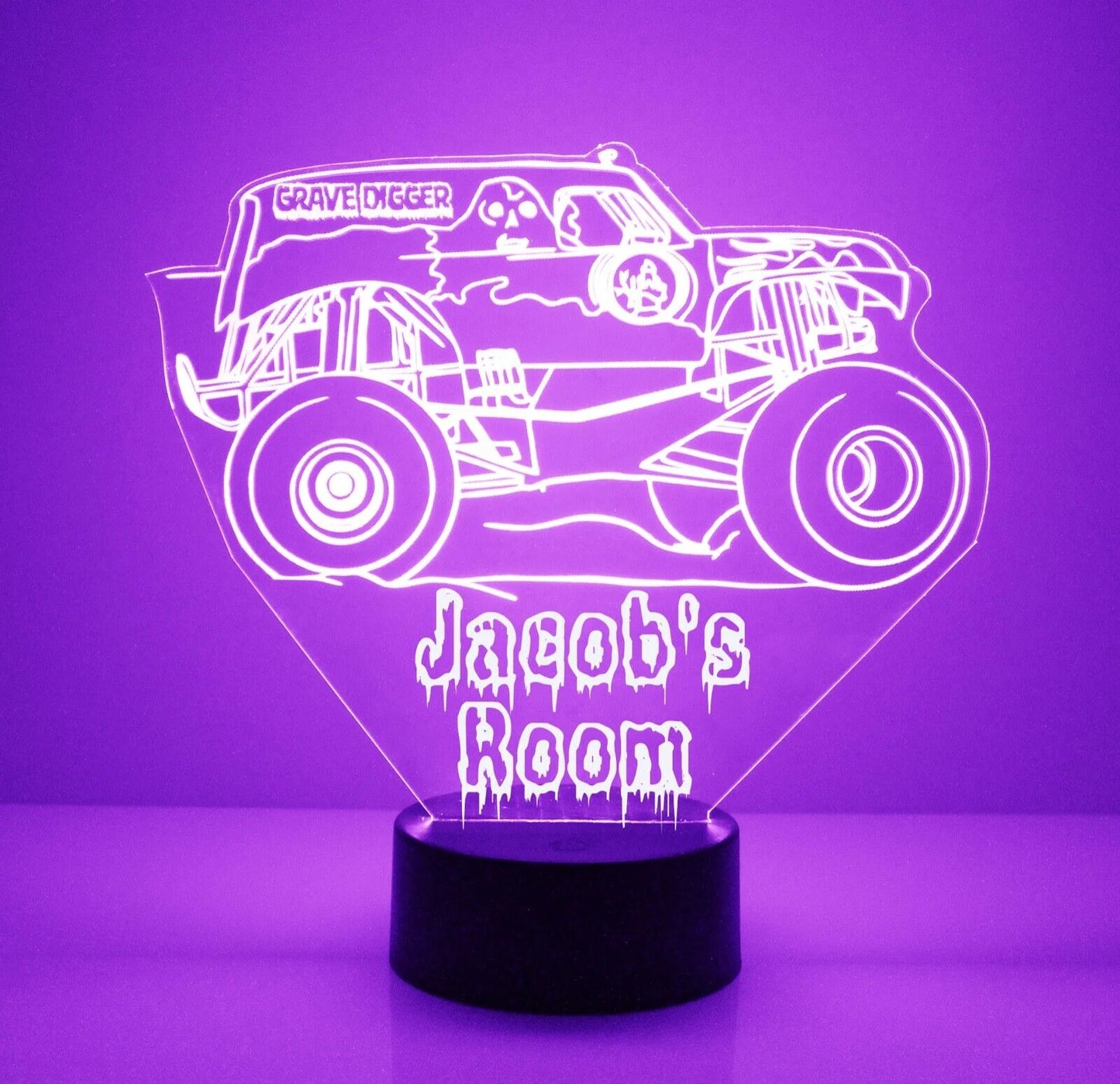Personalized Car LED USB Night Light Custom Name Acrylic Lamp