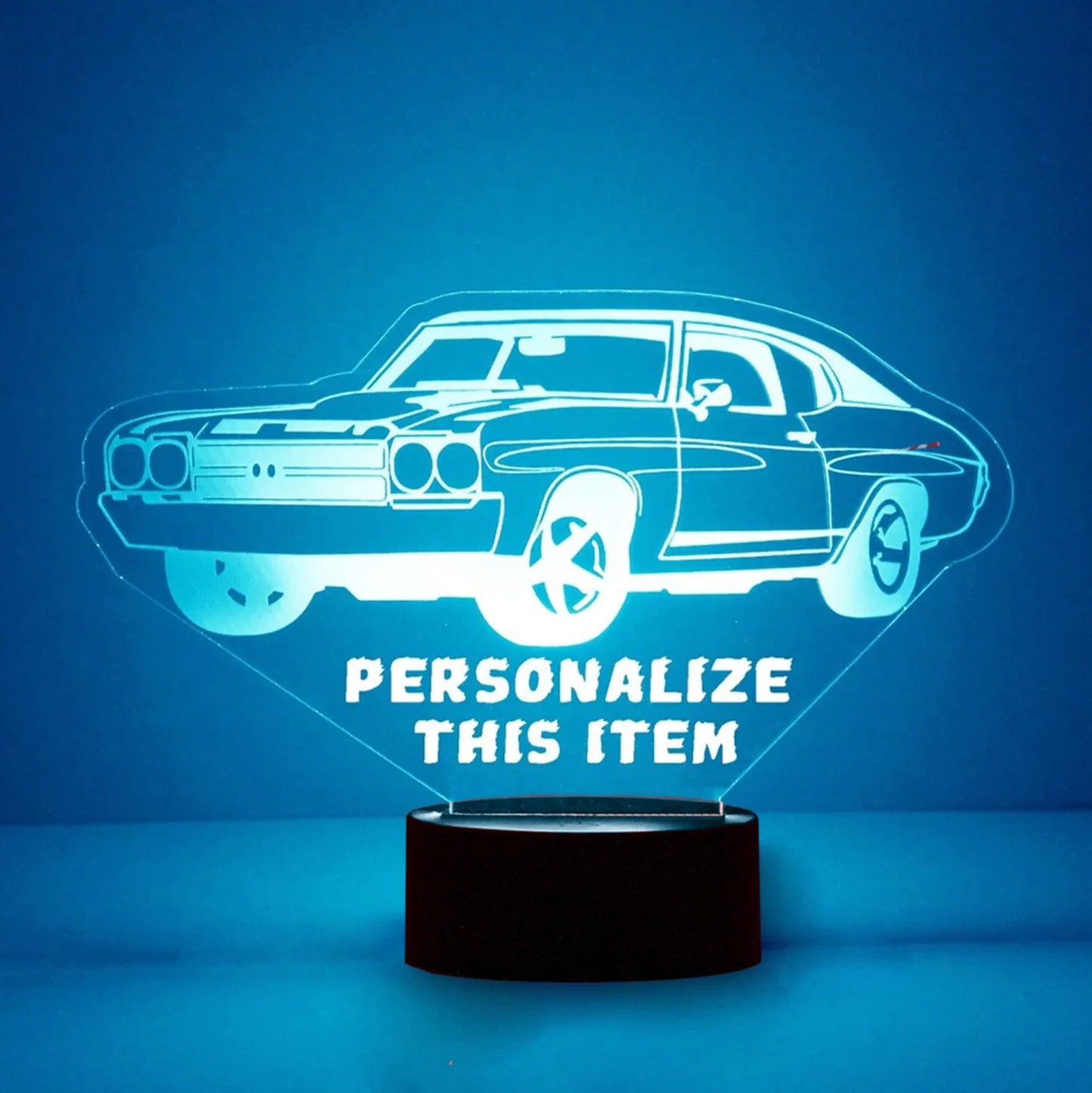 Personalized Car LED USB Night Light Custom Name Acrylic Lamp